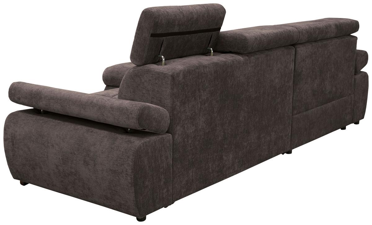 Kutna Garnitura Vegas - tamno smeđa/crna, Design, drvo/tekstil (173/294cm) - Modern Living