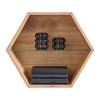 ÉTAGÈRE MURALE EDGE -TOP- -BASED/SB- - chêne artisan, MODERN, matériau en bois/verre (51/44/19cm) - Based