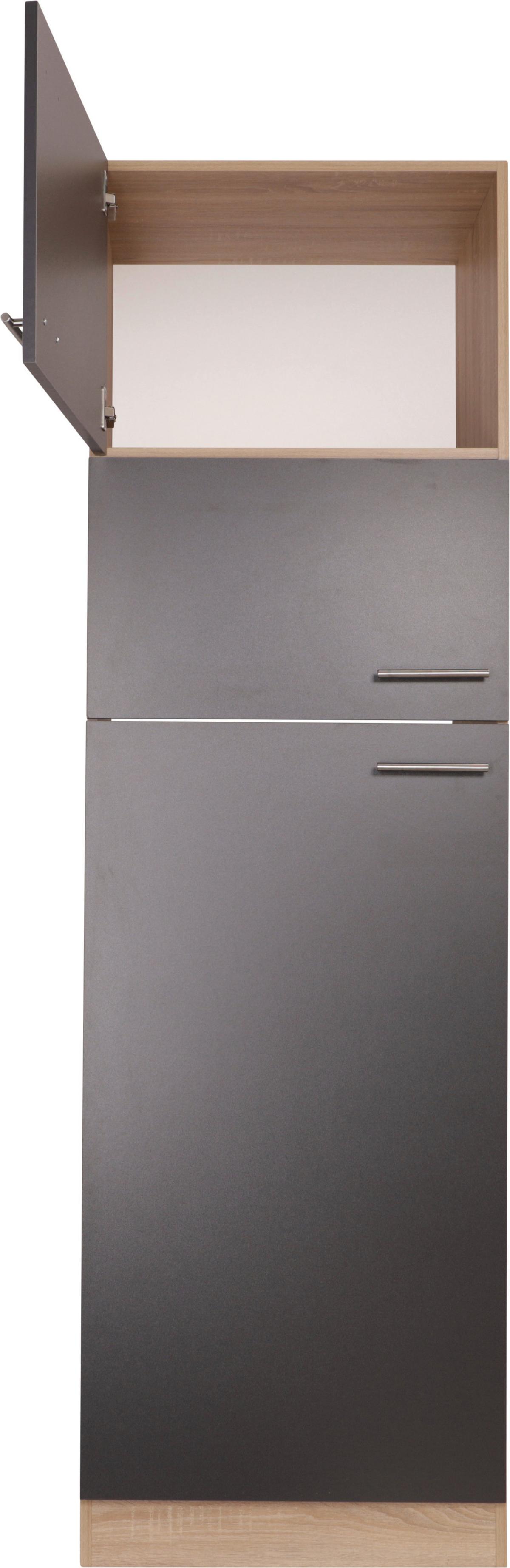 Omara Za Vgradno Napravo Merle, Barva Hrasta, Siva - srebrne barve/siva, Basics, kovina/leseni material (60/200/60cm) - Respekta