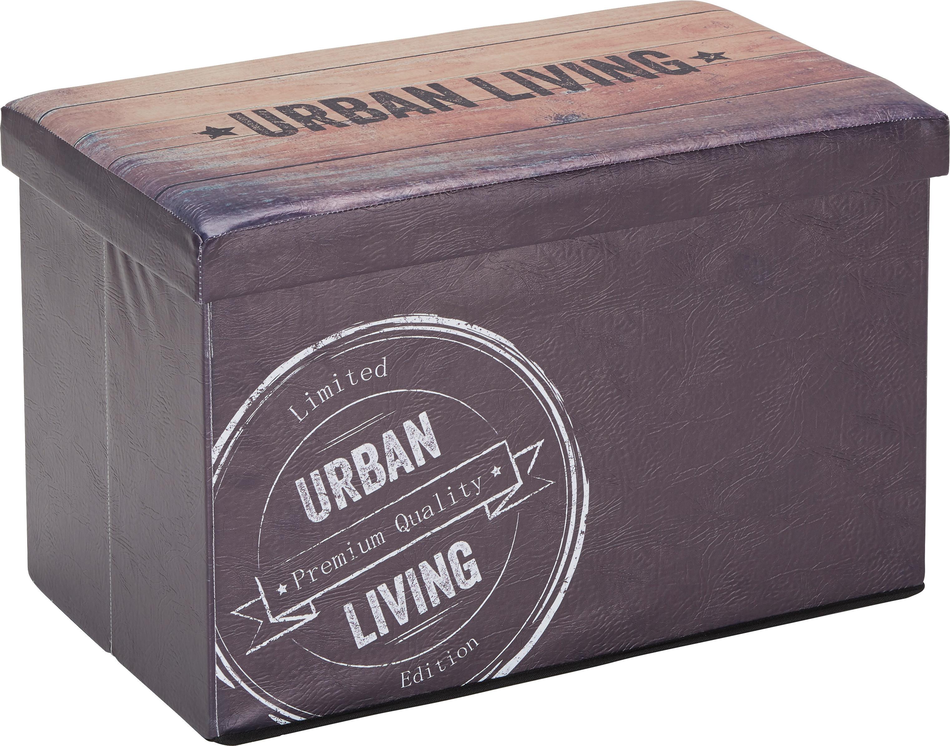 Kutija Za Sjedenje Urban Vintage - tamno smeđa, Lifestyle (65/40/40cm) - Modern Living