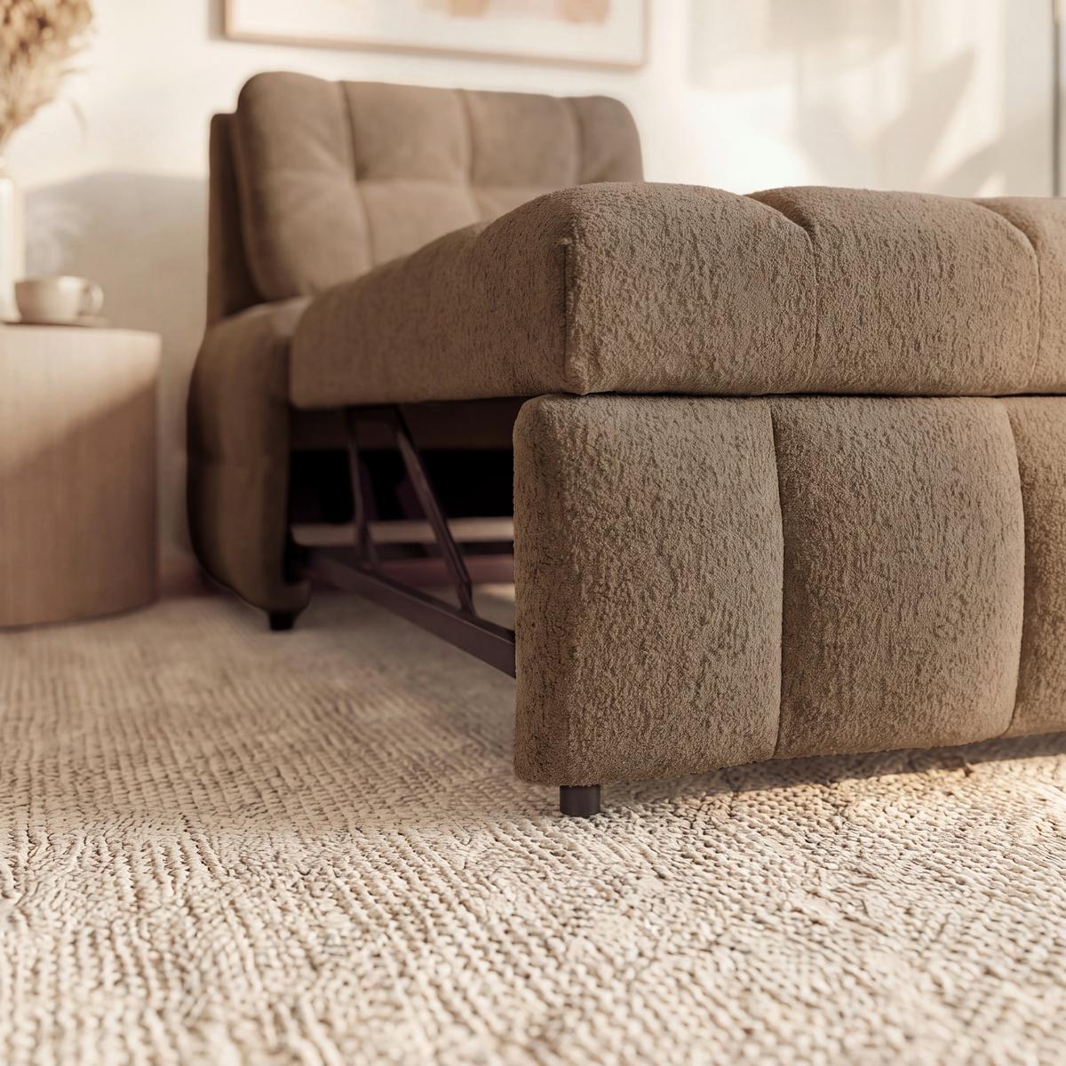 Schlafsessel Liara Webstoff Mokka - Schwarz/Mokka, MODERN, Holz/Textil (88/87/110cm) - Bessagi Home