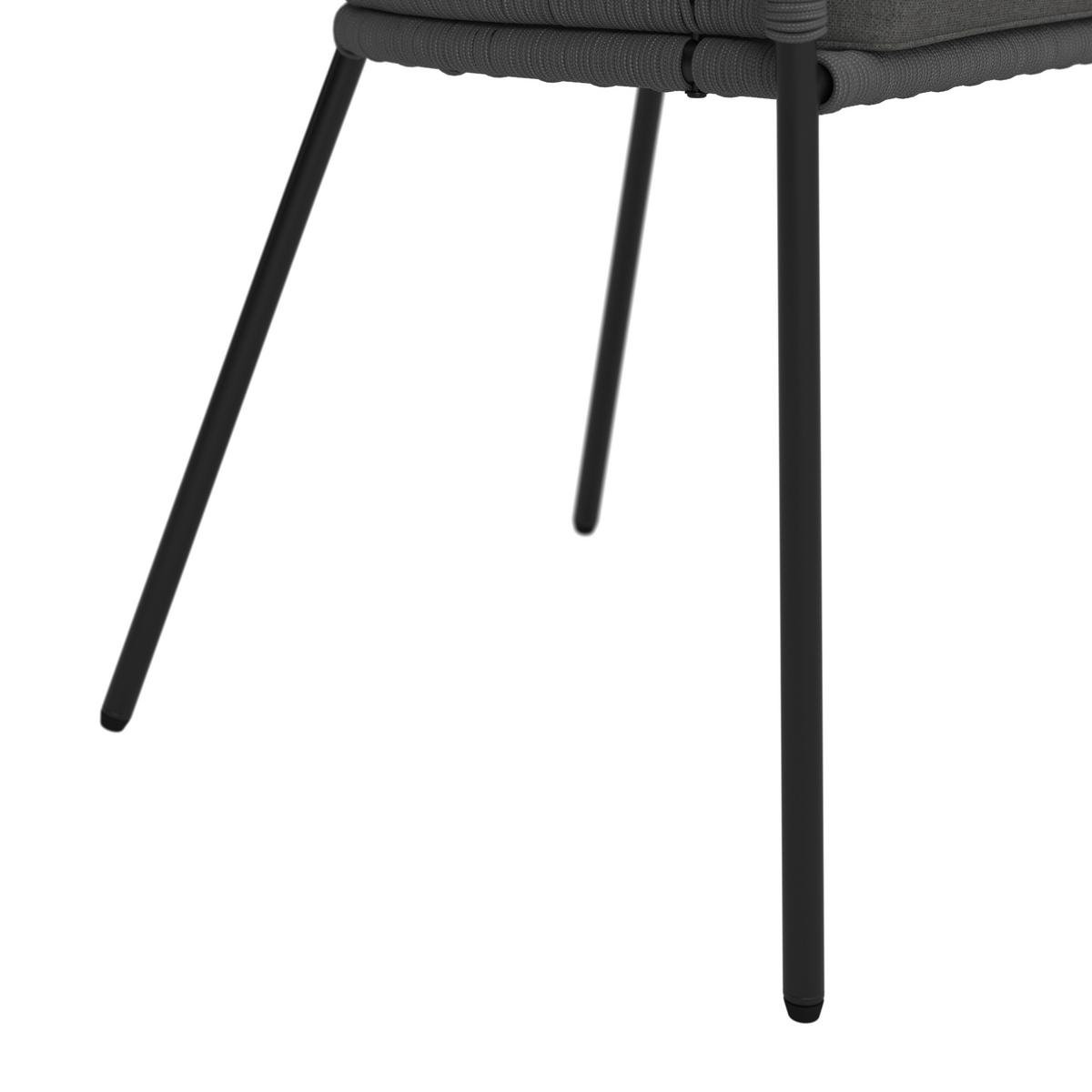 Set Vrtnih Stolov Victor, 2 Kos, Temno Siva - temno siva, Moderno, kovina/tekstil (56/59/78cm) - Bessagi Garden