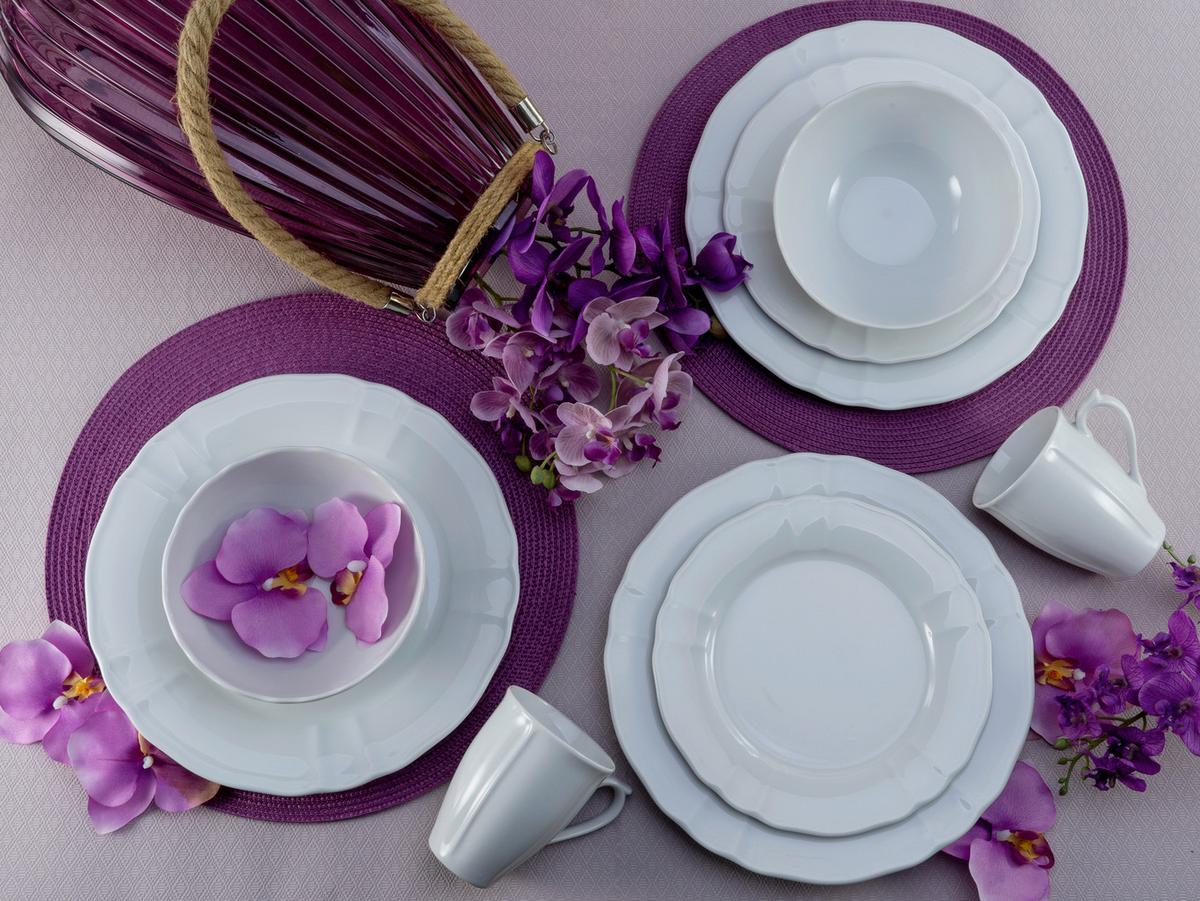 Kombiservice Weiß, 16-teilig - Weiß, Keramik (34,5/28/29cm) - Creatable