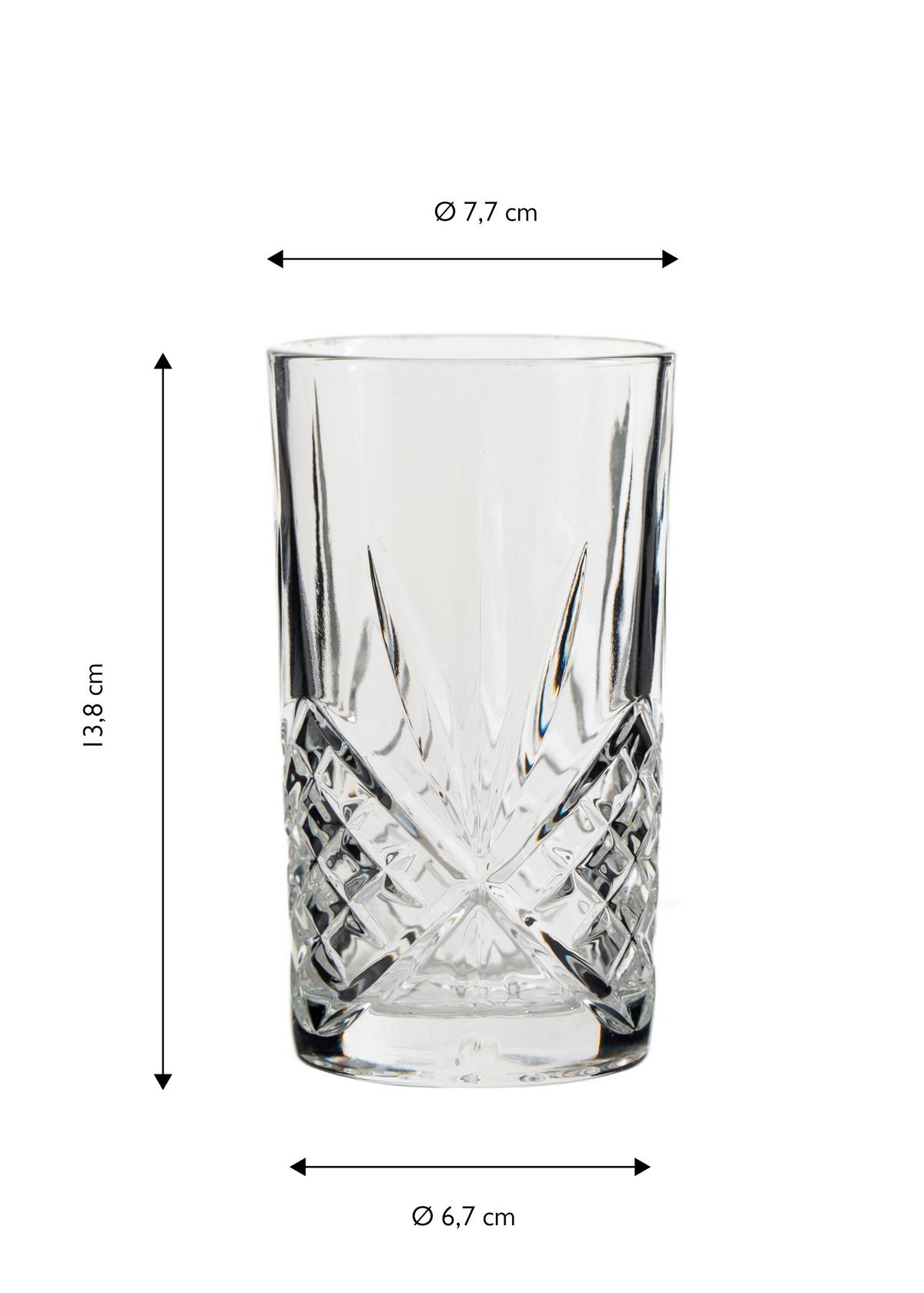 Set Kozarcev Longdrink, 6 Kos - prosojno, Basics, steklo (7.7/13.8cm) - Echtwerk