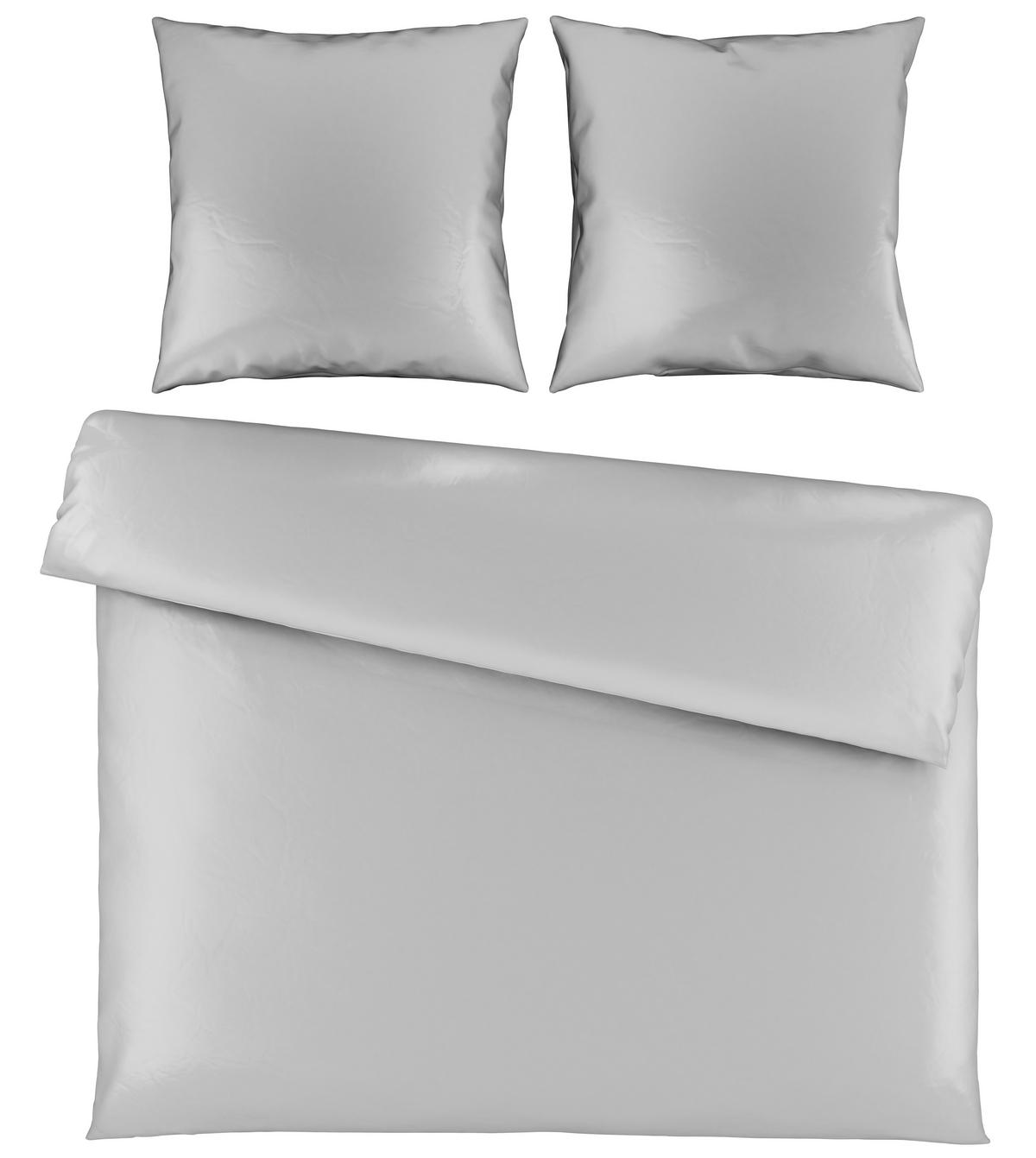 Bettwäsche Alex Uni XXL ca. 200x220cm - Platinfarben, MODERN, Textil (200/220cm) - Premium Living
