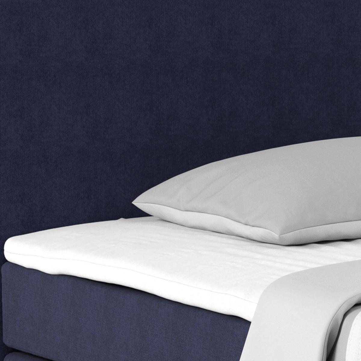 Boxspring Krevet Nero - boje kroma/plava, Konvencionalno, tekstil/metal (140/200cm) - Best Price