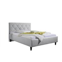 Polsterbett Aiken Hellgrau ca. 100x200 cm - Hellgrau/Schwarz, MODERN, Holz/Textil (100/200cm) - Livetastic