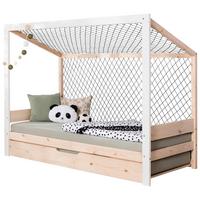 Postelja Soccer, 90x200cm, 2x Letveno Dno, 1x Vzmetnica - bela/naravne barve, Moderno, tekstil/les (90/200cm) - MID.YOU