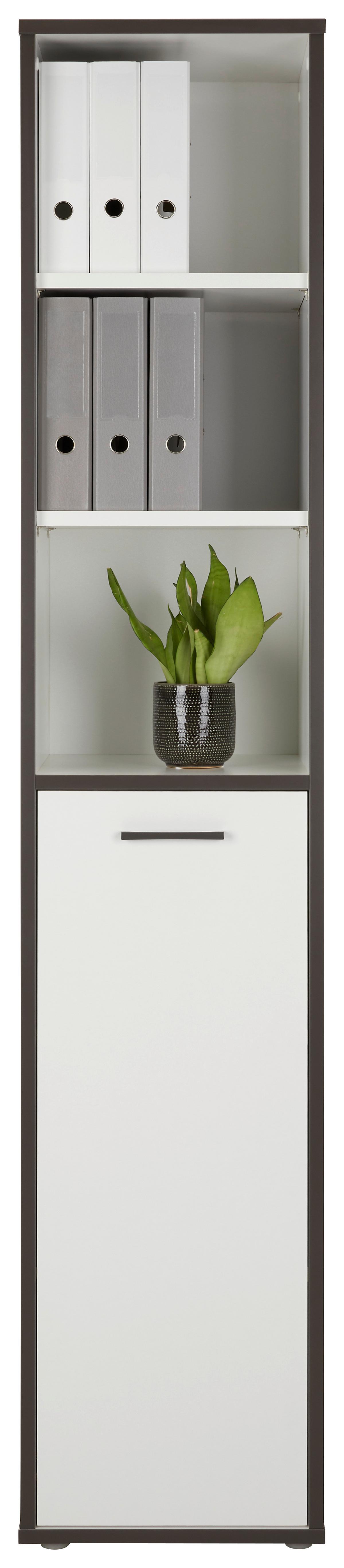 Regalkombination in Grau/Weiß - Weiß/Grau, MODERN, Holzwerkstoff/Kunststoff (44,8/226,4/41,5cm) - Mömax