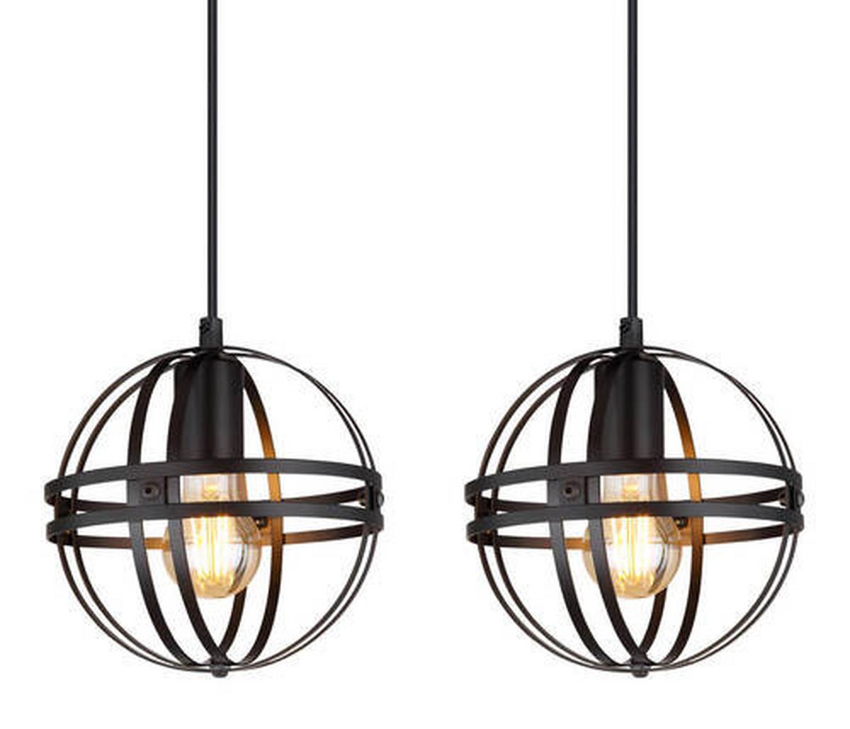 Hängeleuchte Tamara Schwarz max. 60 Watt - Schwarz, Trend, Kunststoff/Metall (100/20/120cm) - Globo