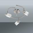 Strahler Max, max. 3,8 Watt - Weiß/Nickelfarben, KONVENTIONELL, Glas/Metall (30cm) - MÖMAX modern living