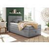 Boxspringbett Tacoma 3 inkl. Topper ca. 120x200 cm Hellgrau - Hellgrau, KONVENTIONELL, Kunststoff (120/200cm) - MID.YOU