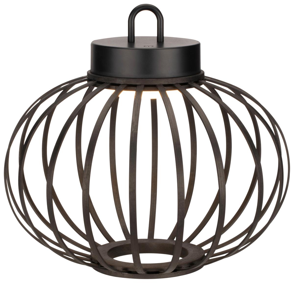 LAMPA ZEWNĘTRZNA LED PUNO - czarny, Modern, tworzywo sztuczne/materiały naturalne (25/21,5cm) - Modern Living