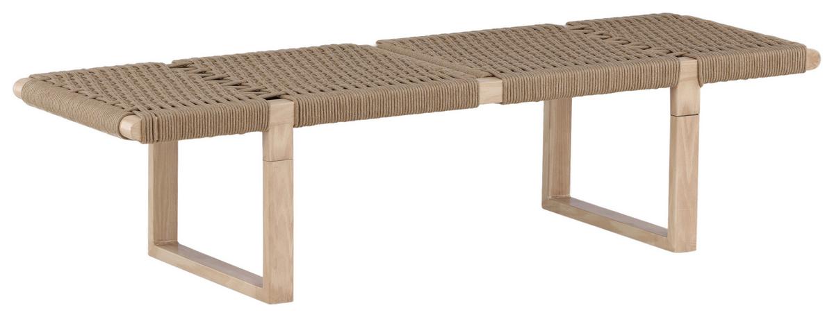 Sitzbank Ängön ca. 140x36x46 cm Braun - Hellbraun, Design, Holz/Metall (140/36/46cm) - Livetastic