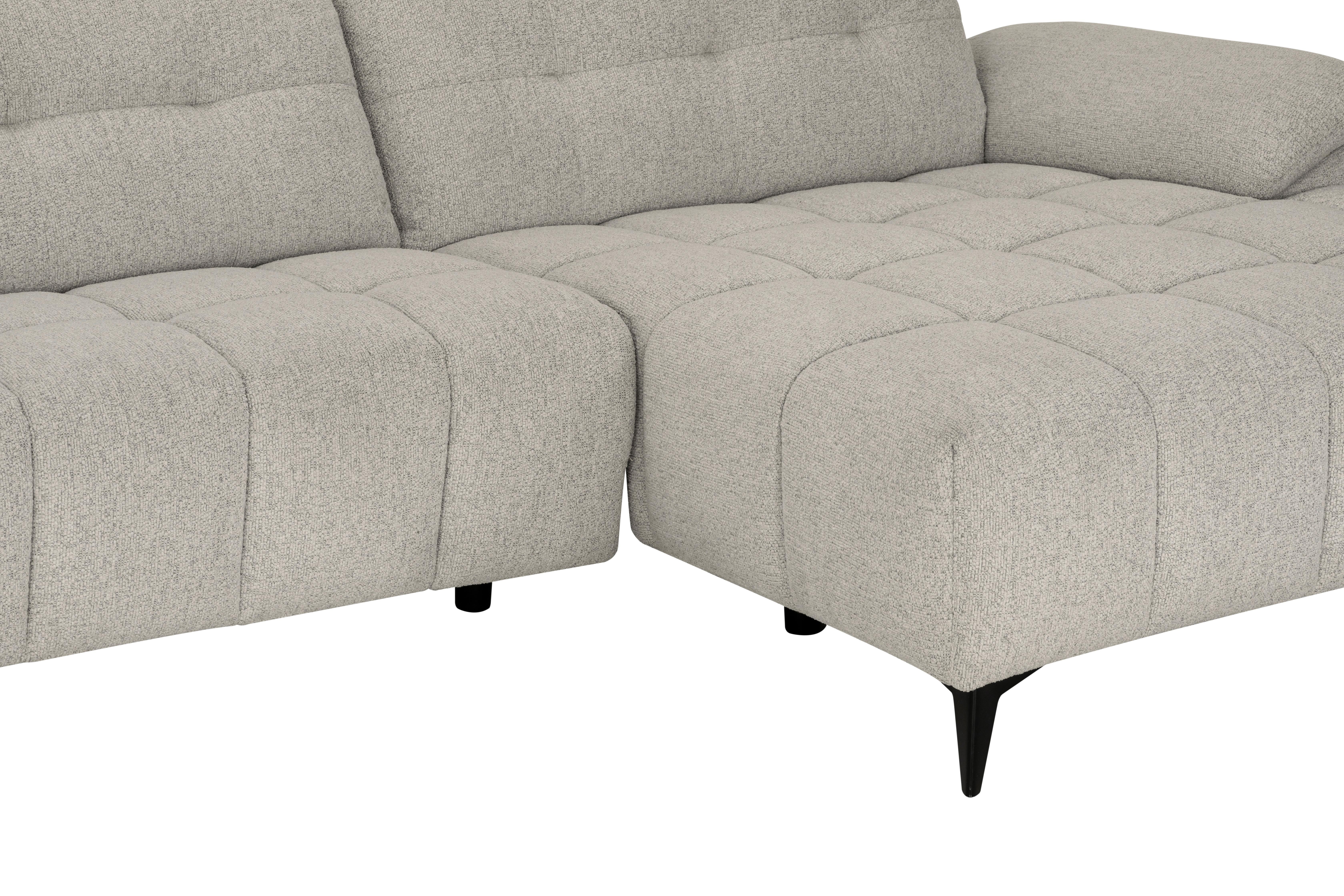 Sedežna Garnitura Venice, Leva - črna/bela, Moderno, kovina/tekstil (156/268cm) - Premium Living