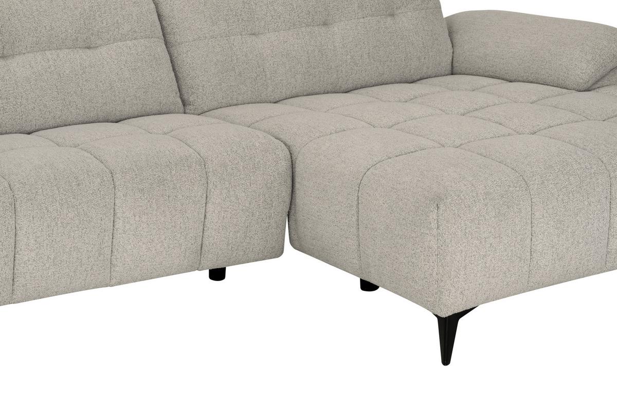 Wohnlandschaft Venice Weiß - Schwarz/Weiß, MODERN, Holz/Textil (156/268cm) - Premium Living