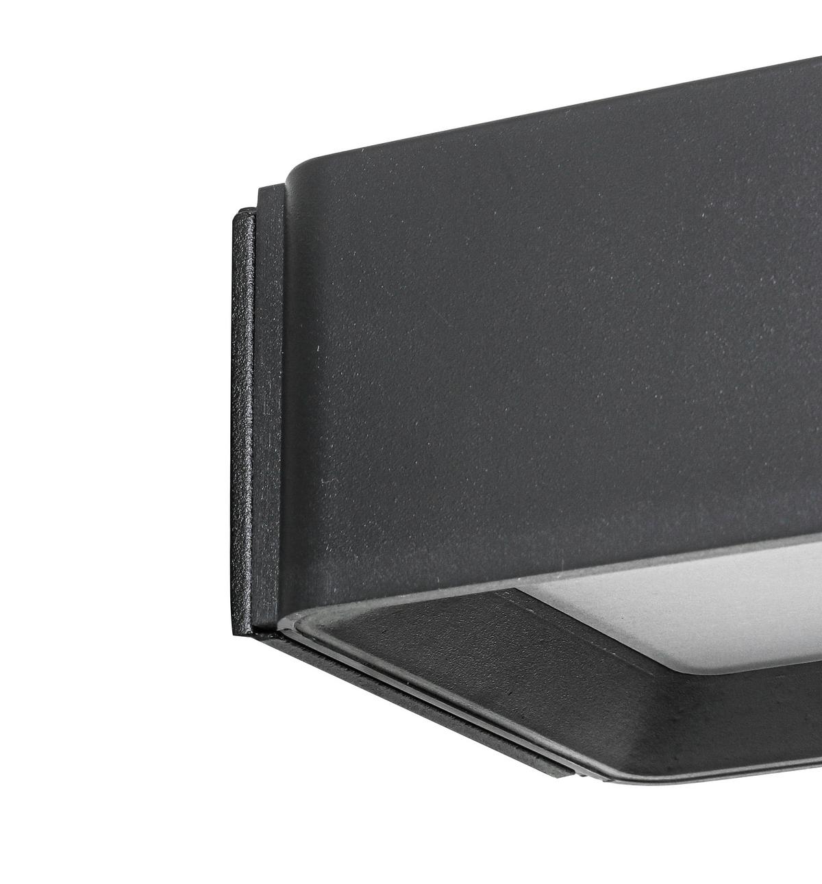 LED-Wandleuchte Qjop Schwarz max. 3,5 Watt - Schwarz, MODERN, Kunststoff/Metall (8,6/8/4,5cm) - Mömax