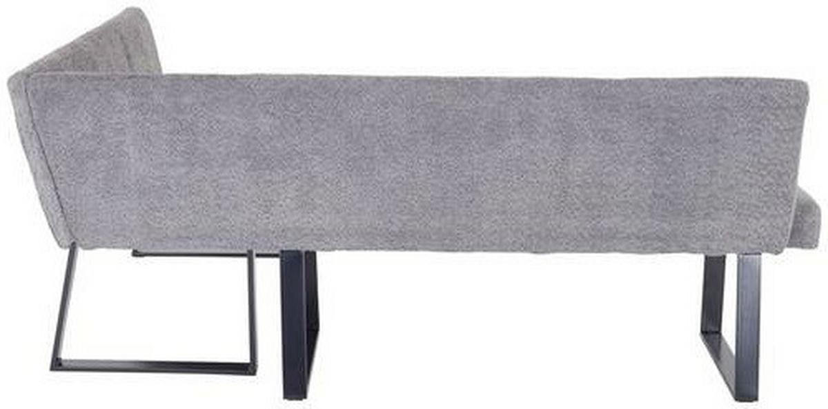 ŁAWKA NAROŻNA TAMPA - czarny/szary, Modern, metal/tkanina (202/160cm) - MID.YOU