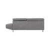 HOEKSOFA EMELY - Chroomkleuren/Lichtgrijs, Modern, Hout/Textiel (267/196cm) - Bessagi Home
