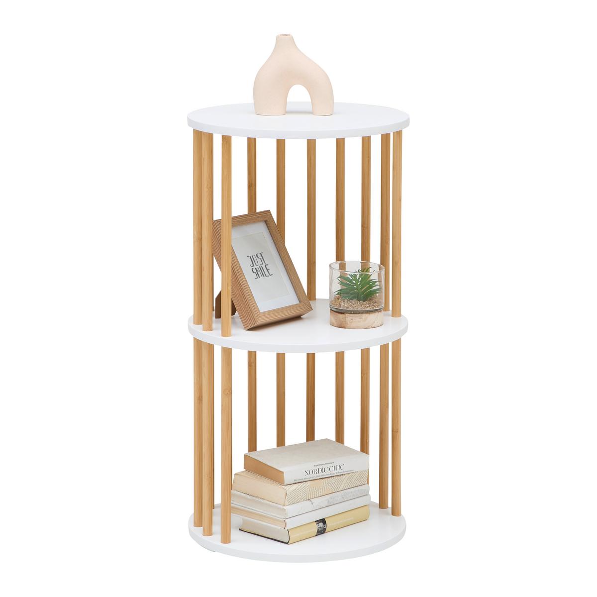 Polc Zora - natúr színű/fehér, Modern, faalapú anyag/természetes anyagok (40/77/40cm) - Mömax
