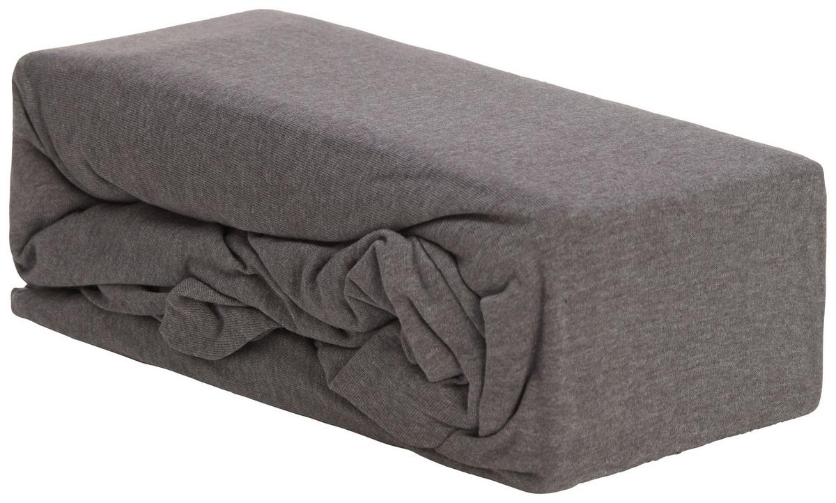 Spannleintuch Leo in diversen Farben - Taupe/Jadegrün, Textil (180/200cm) - Modern Living