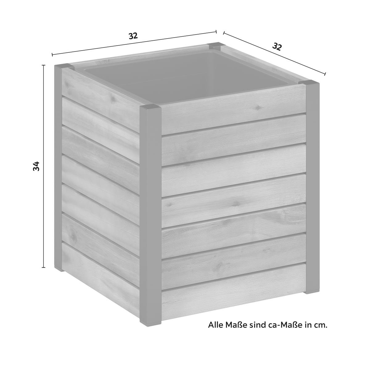 Magaságyás Christo 1 - akáciaszínű/fekete, Natur, műanyag/fa (32/34/32cm) - Mömax