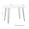 SKRIVBORD MARC - vit/svart, Modern, metall/trä (98/60/75cm) - Bessagi Home