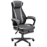 Gaming Stol Clio -Exklusiv-, Siva, Črna - siva/črna, Moderno, kovina/umetna masa (64/110-117-5/60,5cm) - Mömax