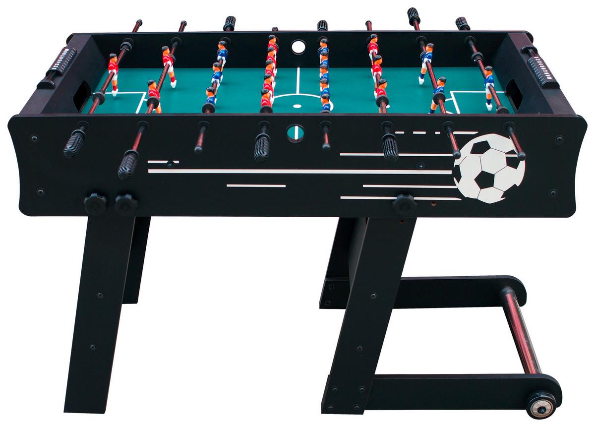 Tischfußball Scorpion Kick in Schwarz - Schwarz, MODERN, Holz (121/61/81cm) - Ambia Garden