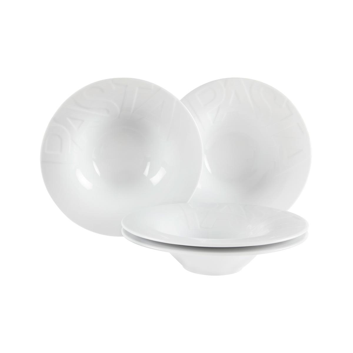 Set Krožnikov Za Testenine Gourmet, 4-Delni - bela, keramika (30cm) - Creatable