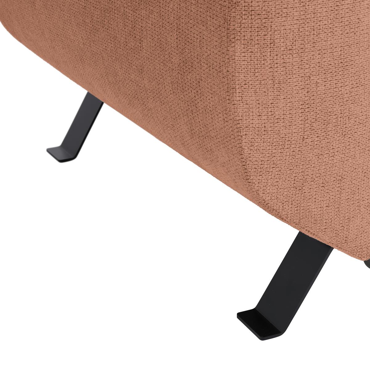 Kutna Garnitura Raven - boje marelice/crna, Moderno, tekstil/metal (257/198cm) - Modern Living