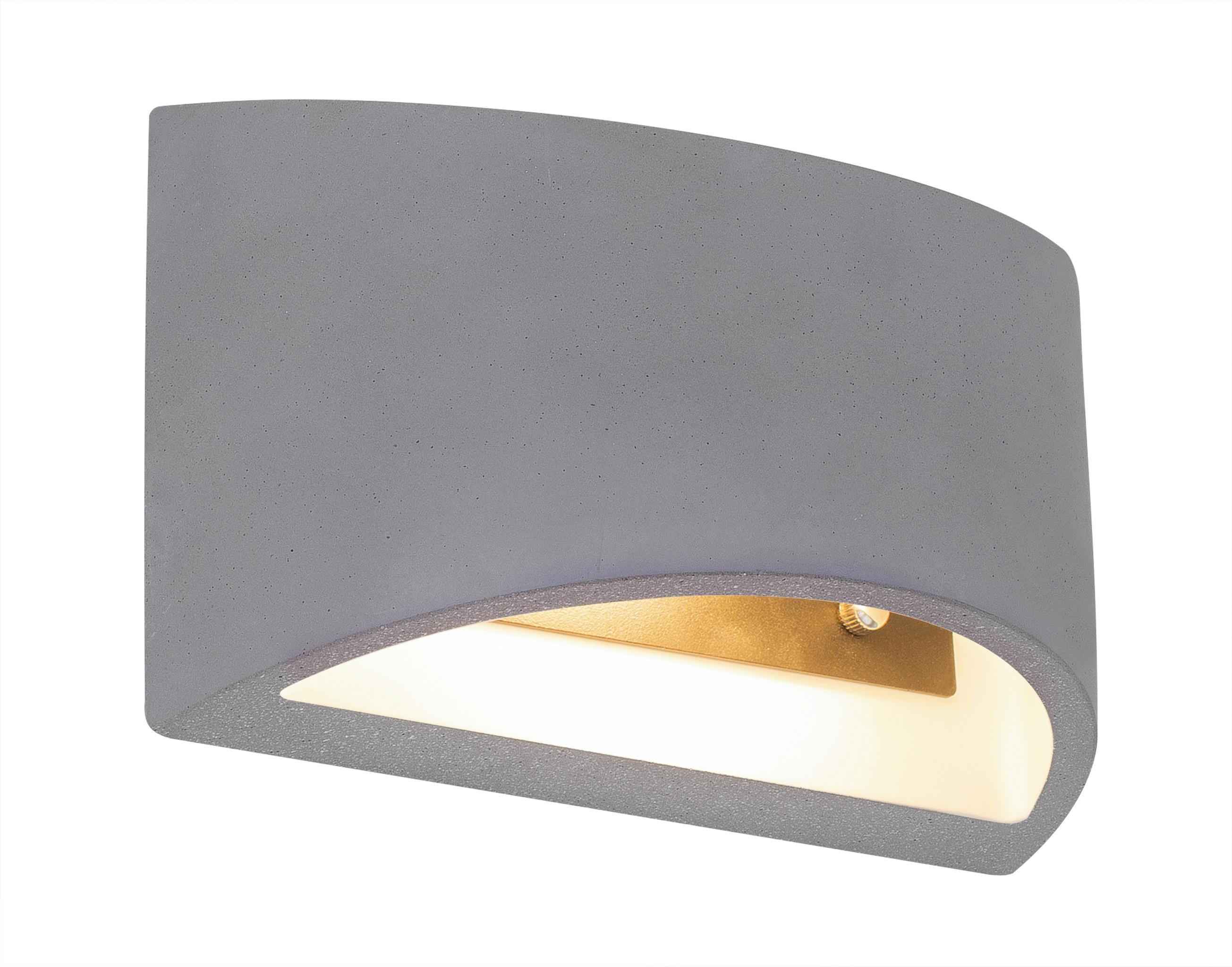 Wandleuchte Timo Grau max. 40 Watt - Grau, Design, Stein (20/8,8/12cm) - Globo