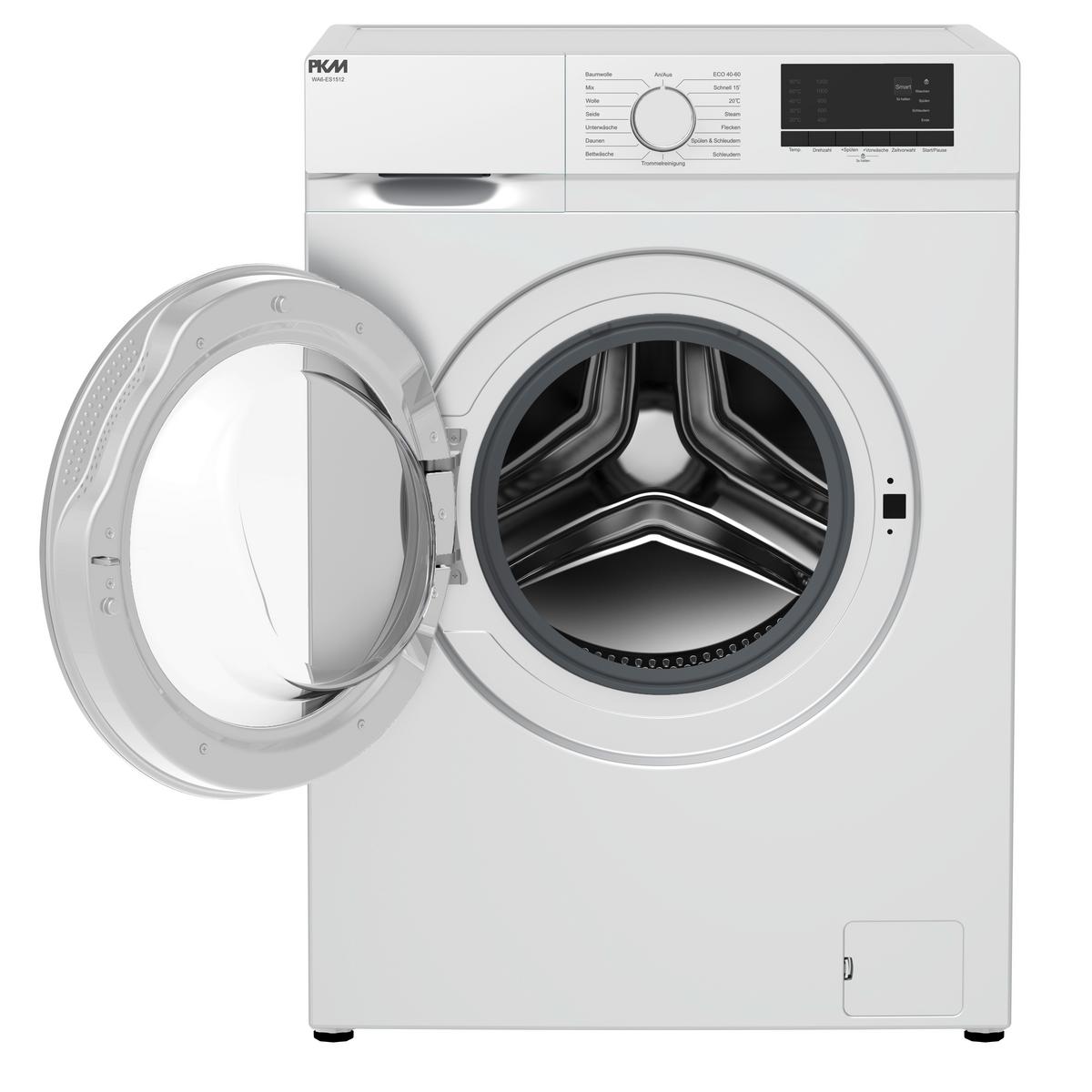 Waschmaschine WA6-ES1512 Weiß - Weiß, Basics, Kunststoff (60/84/45cm) - PKM