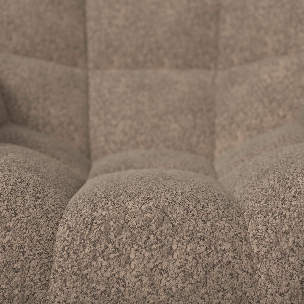 Relaxsessel Robin Bouclé Braun - Schwarz/Braun, MODERN, Textil/Metall (72/78/81cm) - Bessagi Home