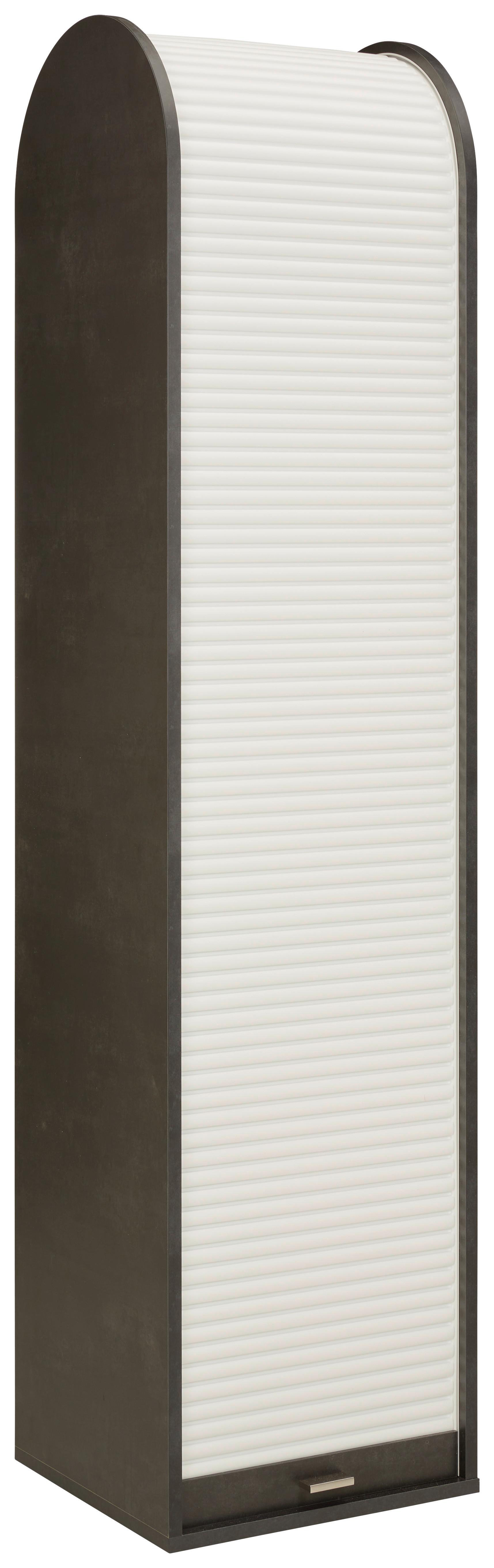 Rolloschrank Mister Office Schwarz/Weiss - Weiss/Schwarz, Modern, Holzwerkstoff (46/192/44cm) - Mömax