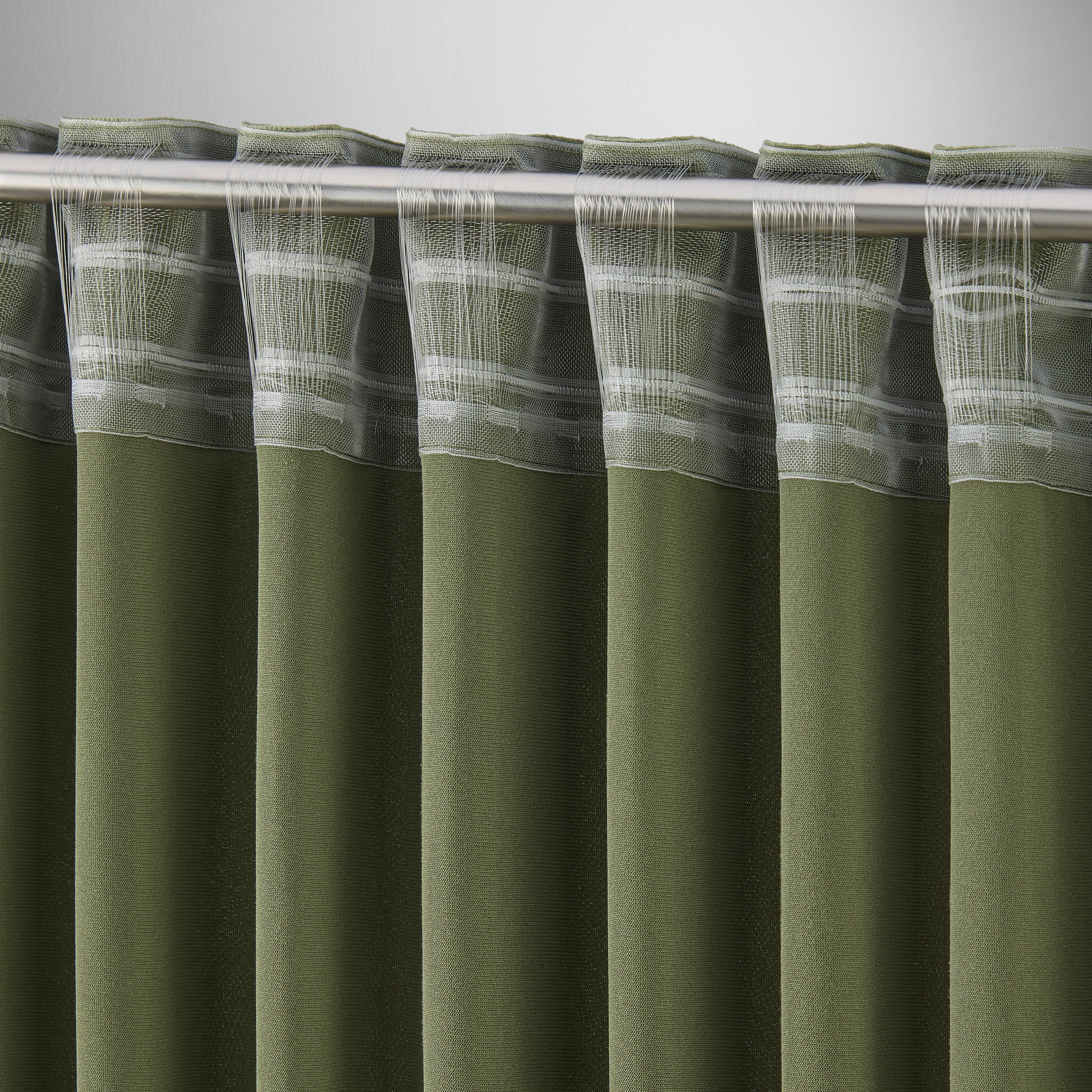 GARDINLÄNGD BIANCA - grön, Klassisk, textil (140/245cm) - Modern Living