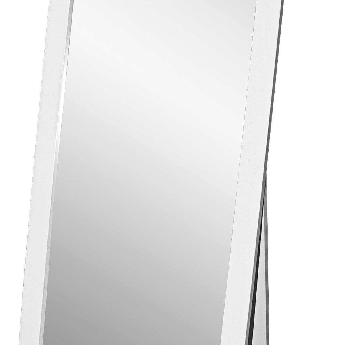 Oglindă MEGGY - alb, Modern, sticlă/lemn (40/160/3,8cm) - Modern Living