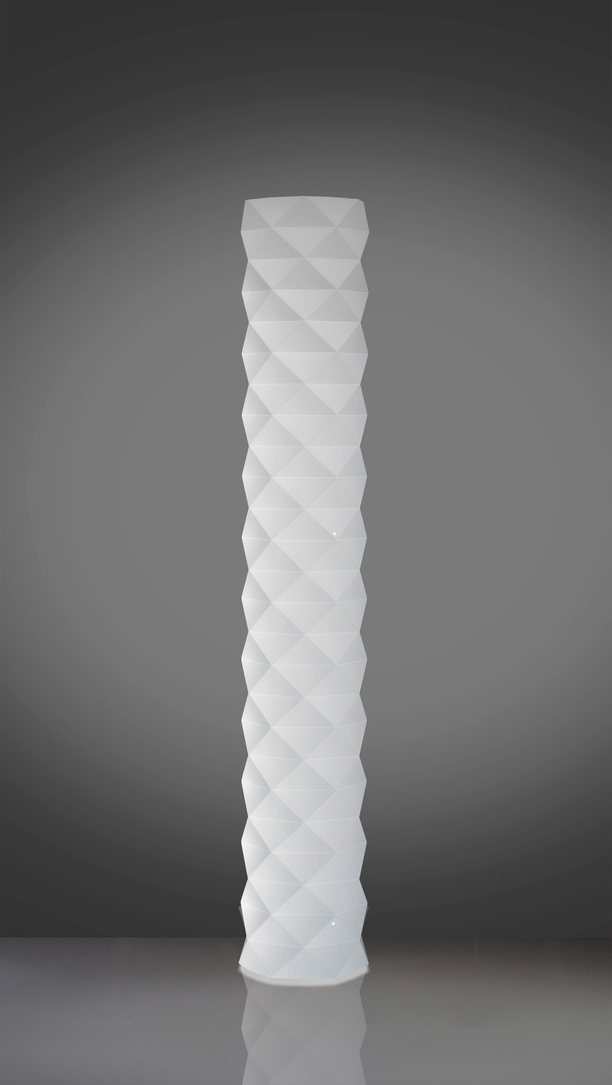 LAMPA STOJĄCA PRISMA/T/122/W, WEISS - biały, Konventionell, tworzywo sztuczne (20/123cm)