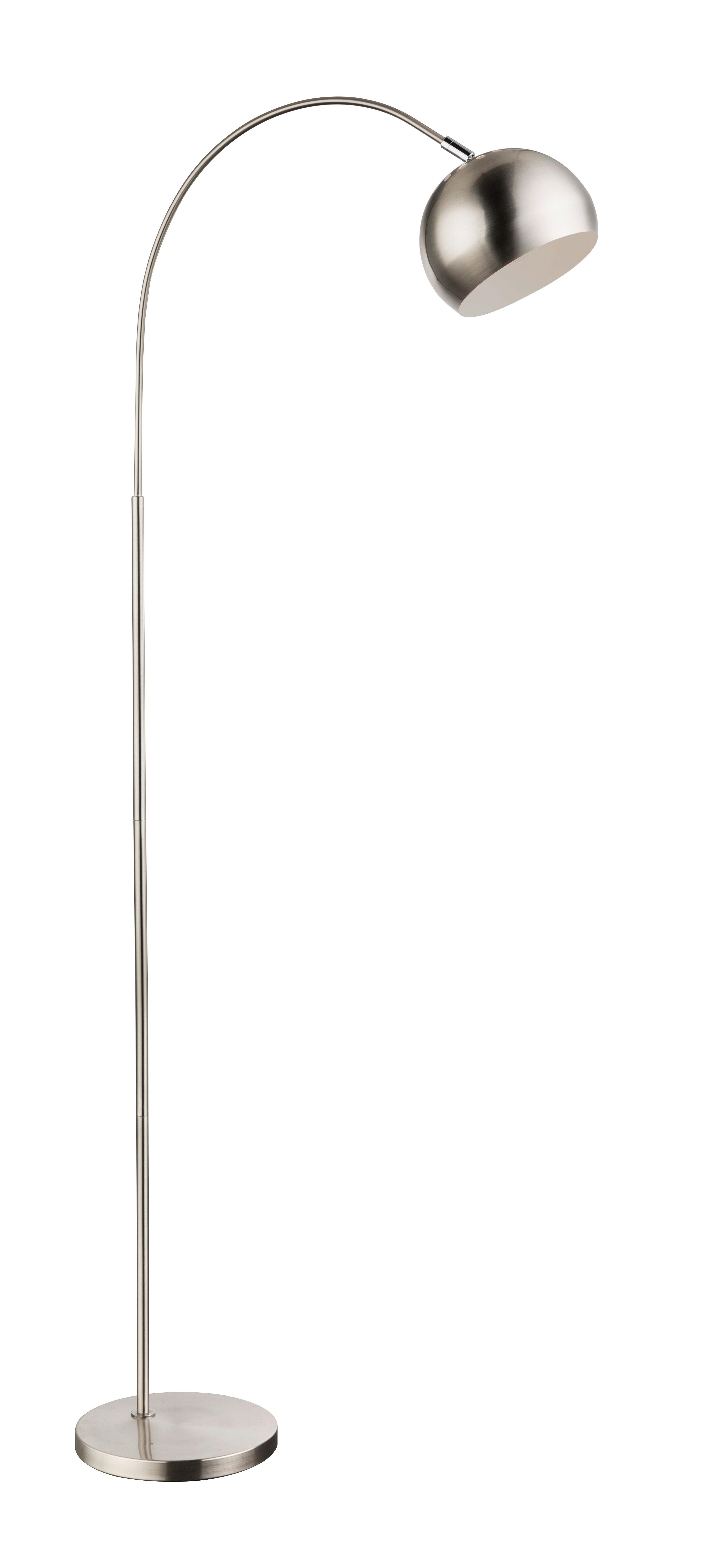 LAMPA STOJĄCA 24779N BENNO - biały/kolor niklowy, Basics, tworzywo sztuczne/metal (46/25/150cm) - Globo