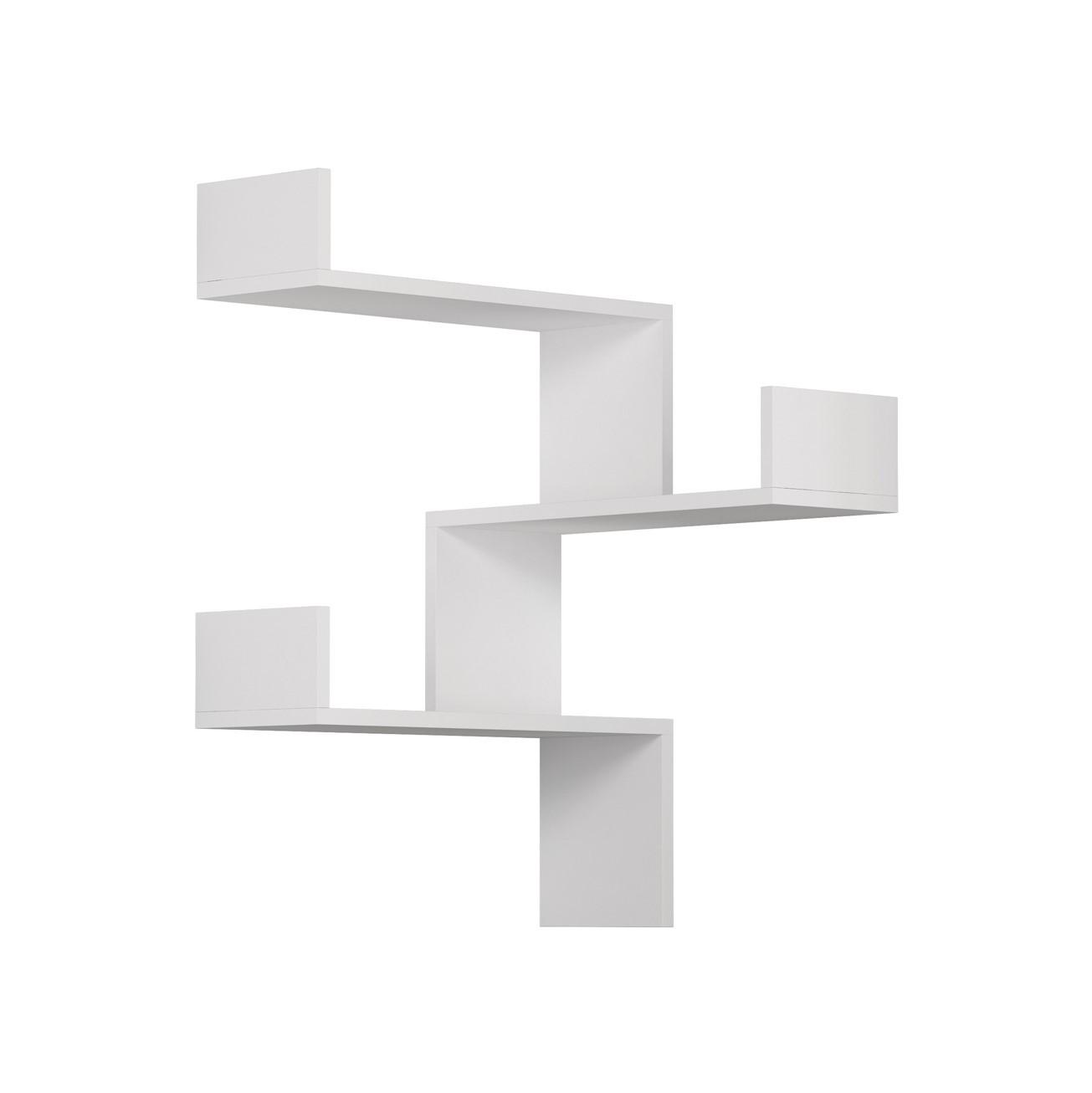 Stenski Regal Luksa - bela, Design, leseni material (60/90/22cm) - Livetastic