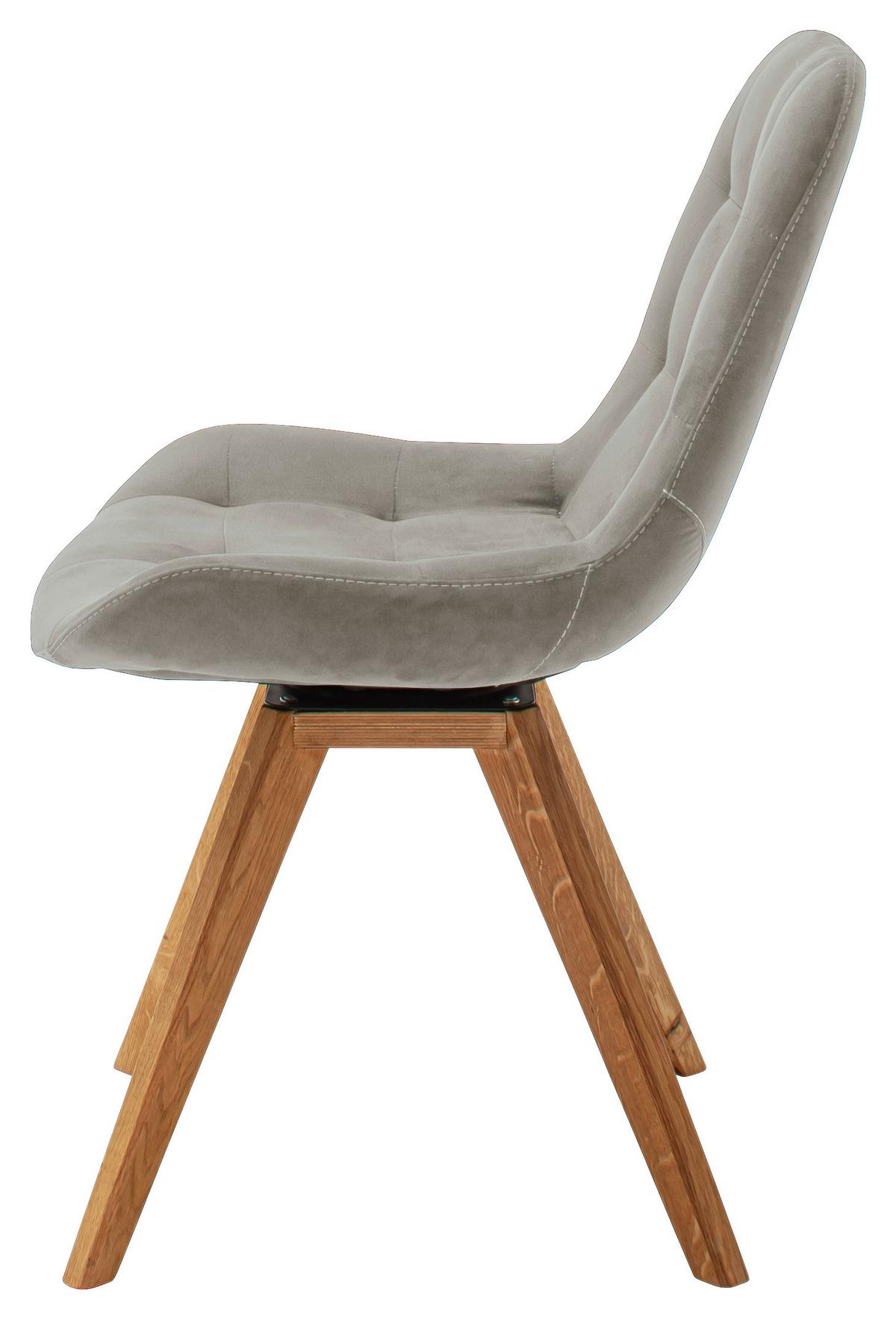 KRZESŁO BELFAST - jasnoszary, Konventionell, tkanina/drewno (56/84/63cm) - Carryhome