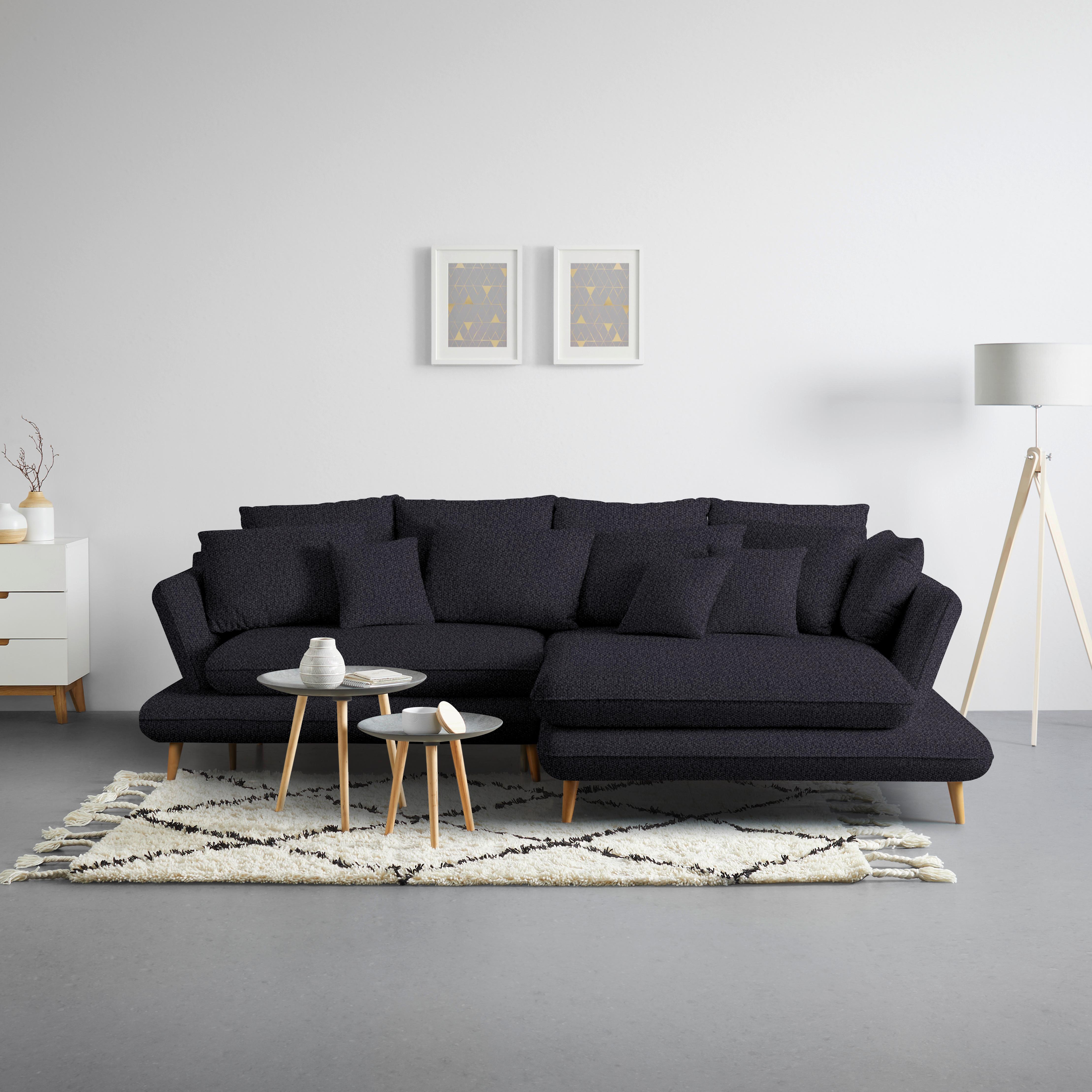 Coltar MONTE - negru, Romantik / Landhaus, lemn/textil (283/181cm) - Based