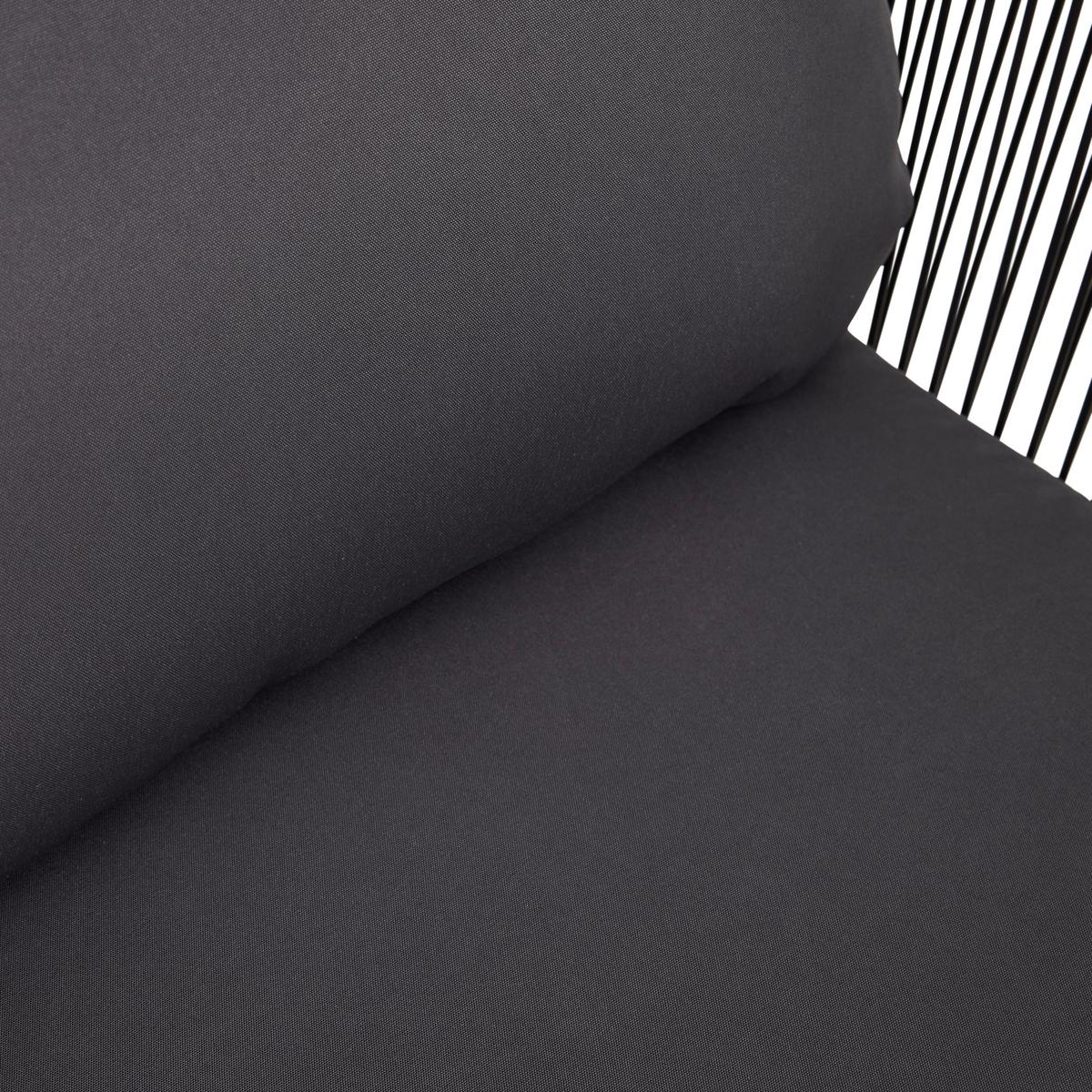 Balkonska Garnitura Stella, Temno Siva, Črna, Jeklo - temno siva/siva, Moderno, kovina/umetna masa - Bessagi Garden