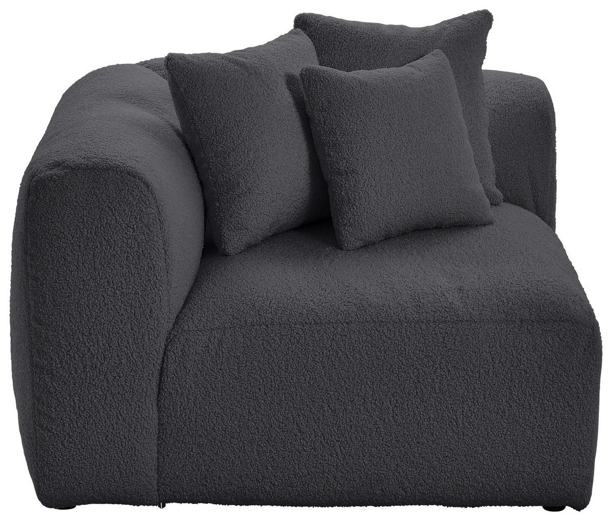 Modul Sofaelement Bloom Ecke Dunkelgrau - Dunkelgrau, Trend, Textil (115/70/115cm) - Livetastic