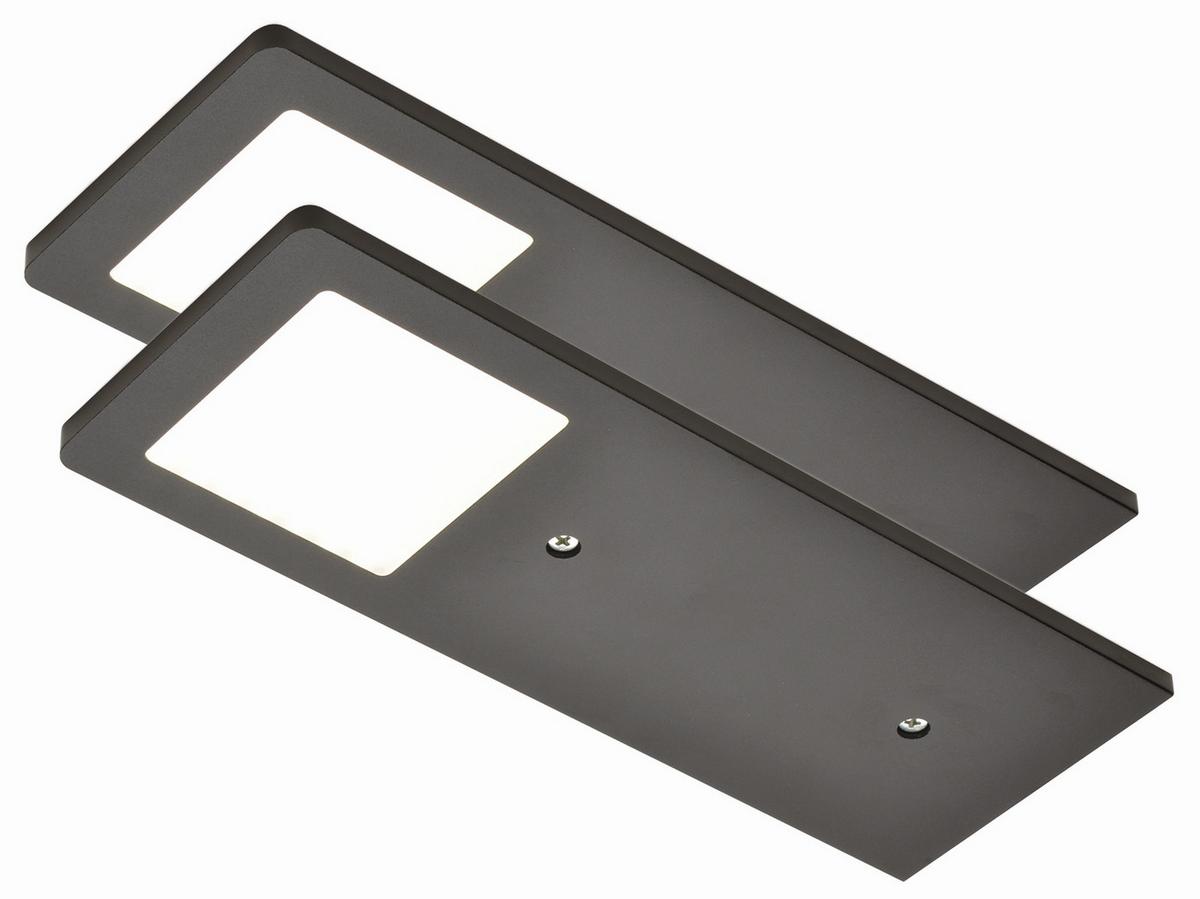 Unterbauleuchten-Set 101090 Schwarz - Schwarz, LIFESTYLE, Metall (19/7/0,5cm) - HKT
