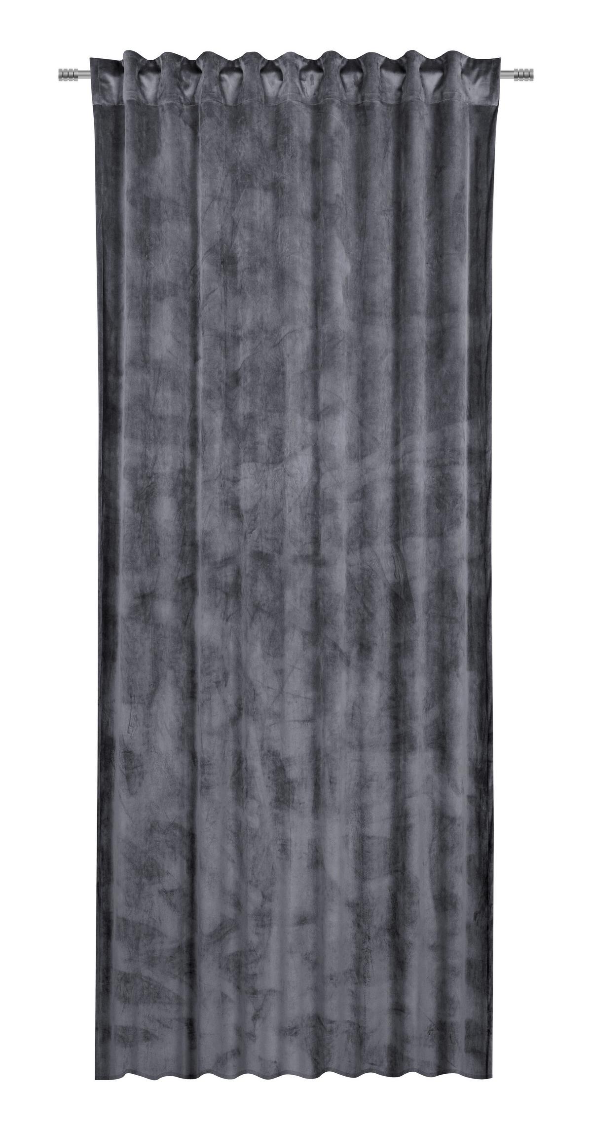 Fertigvorhang Viola Anthrazit ca. 140x245cm - Anthrazit, KONVENTIONELL, Textil (140/245cm) - Premium Living