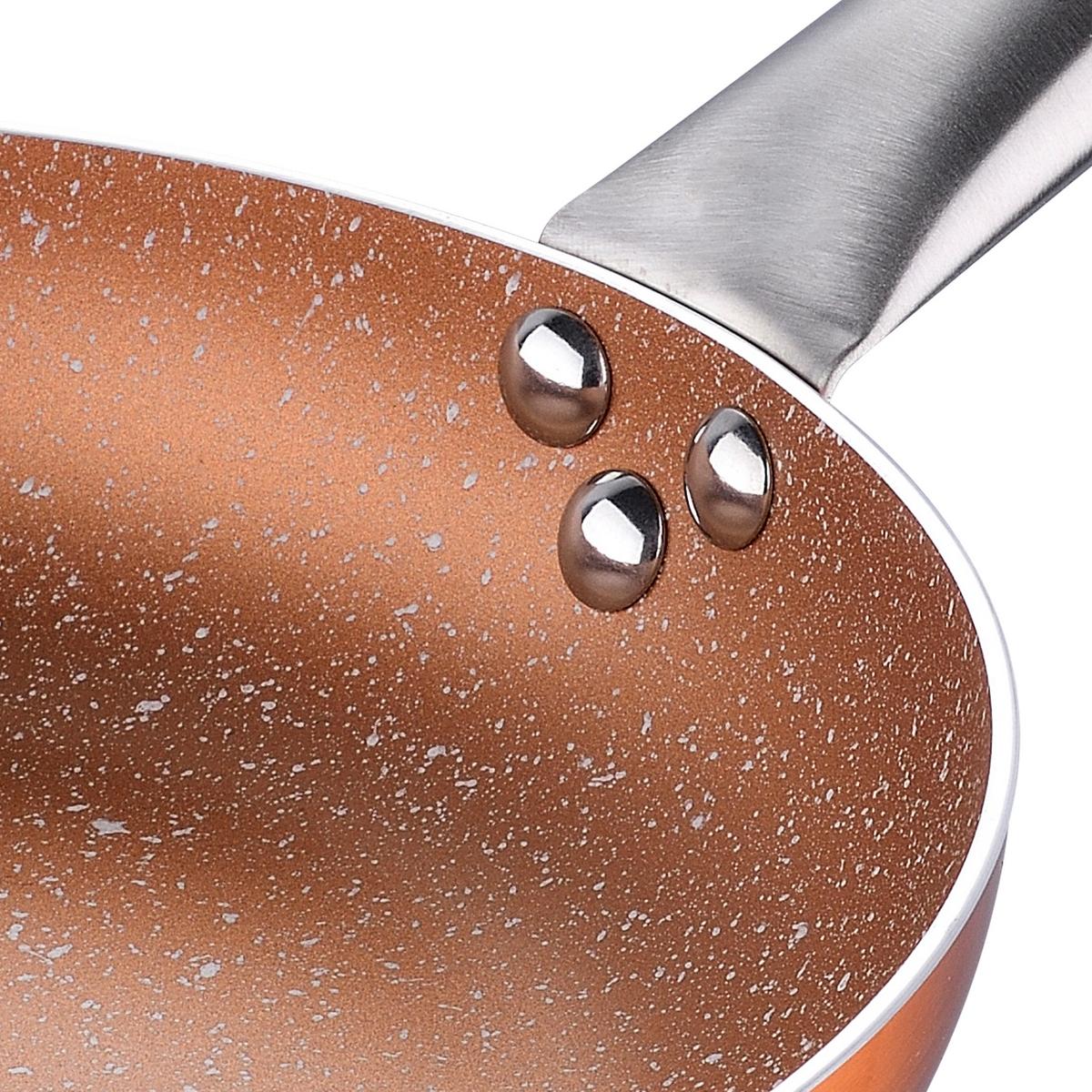 Serpenyőkészlet Optimum Plus - rézszínű/áttetsző, Modern, Üveg/fém (18/22/26cm)