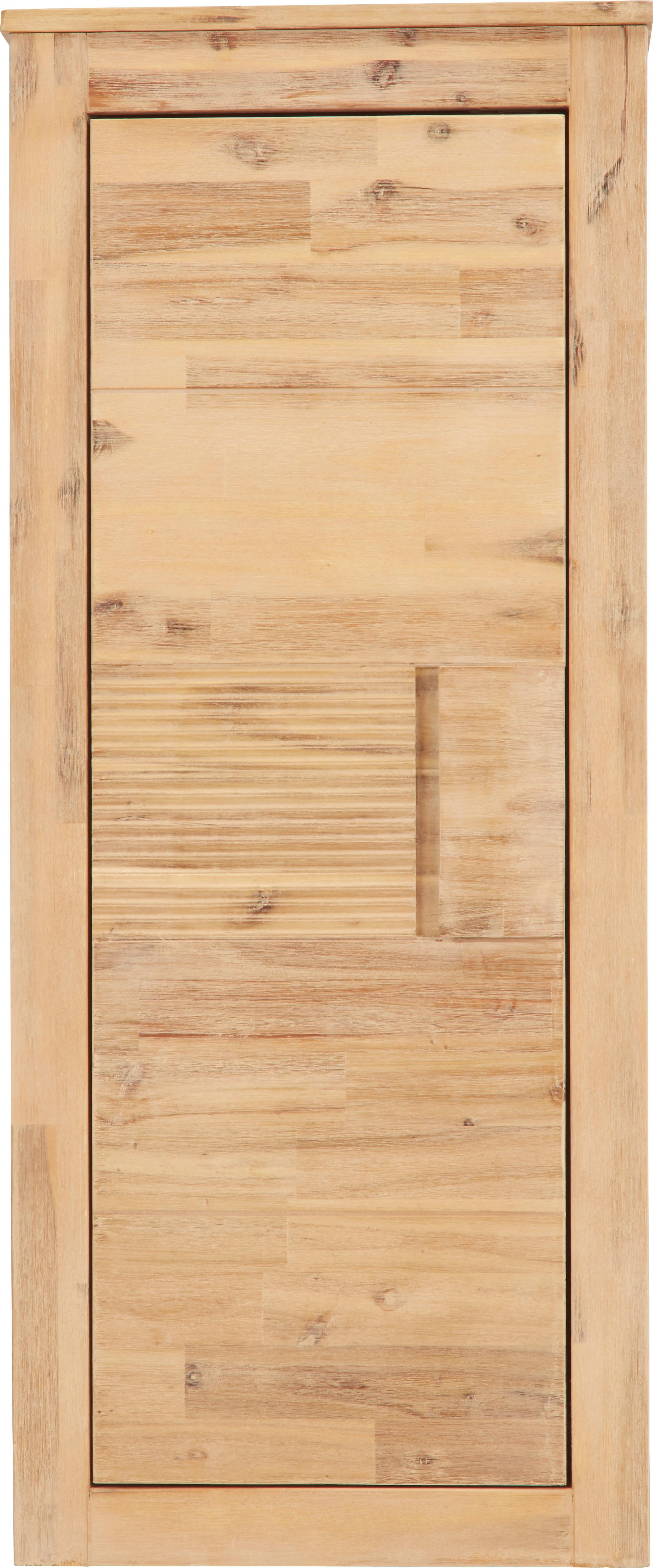 Hängeelement aus Akazie teilmassiv - Akaziefarben, Konventionell, Holz (50/120/35cm) - Zandiara