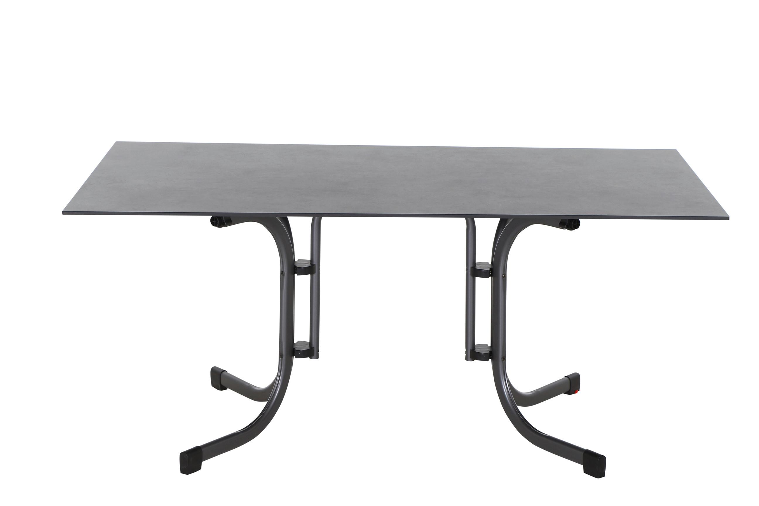 GARTENKLAPPTISCH K95703 - Anthrazit, KONVENTIONELL, Holzwerkstoff/Kunststoff (160/90/71cm) - Siena Garden