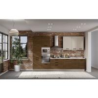 Bucatarie standard NOCE TONALE - culoare lemn de nuc/gri, Modern, metal/material pe bază de lemn (360/240/60cm) - Mömax